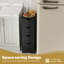 Armoire de rangement pour salle de bain avec poignées découpées 4 tiroirs anti-basculement noir-120212688