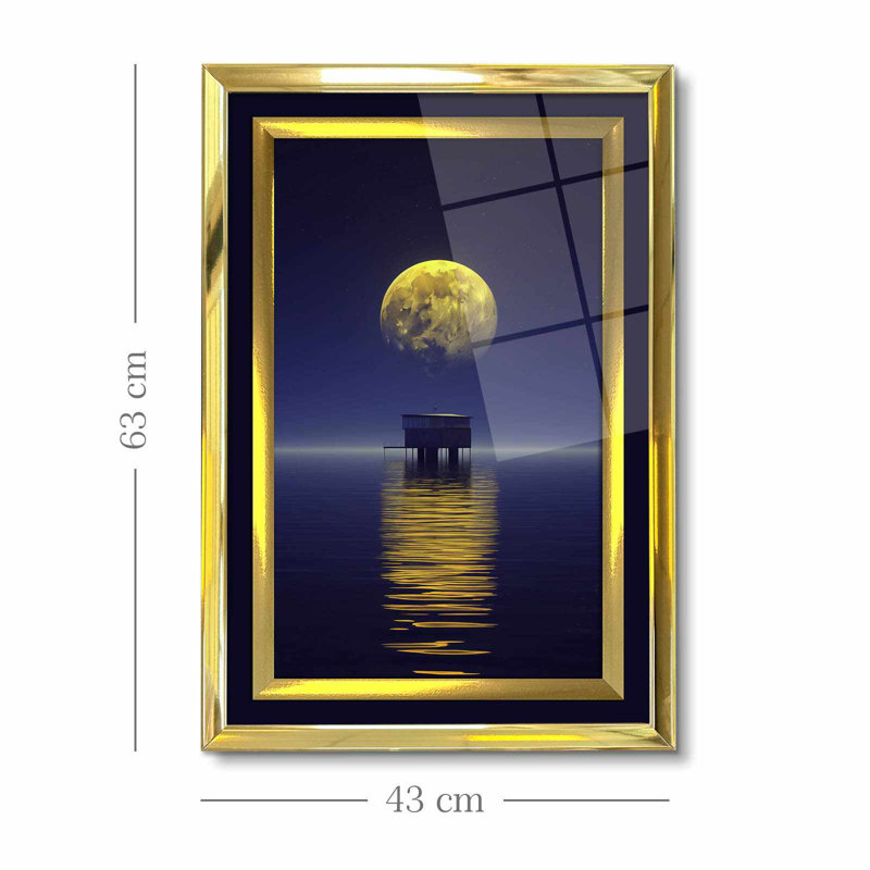 Elegant Decorative Framed Painting, 17.0 x 25.6 inches | 100% Acrylic Glass (Thickness: 0.04 inches) & Solid Wood Frame (Thickness: 1.0 inches) | Perfect Wall Art for Living Room, Bedroom & Office Decor