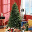Arbre de Noël artificiel 6 pi avec 1821 pointes, support en métal pliable, assemblage facile, arbre de Noël articulé pour la maison, le bureau, les Fêtes, vert