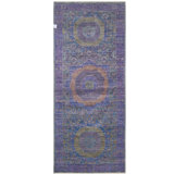 Hand Knotted Wool Area Rug in Gray And Purple