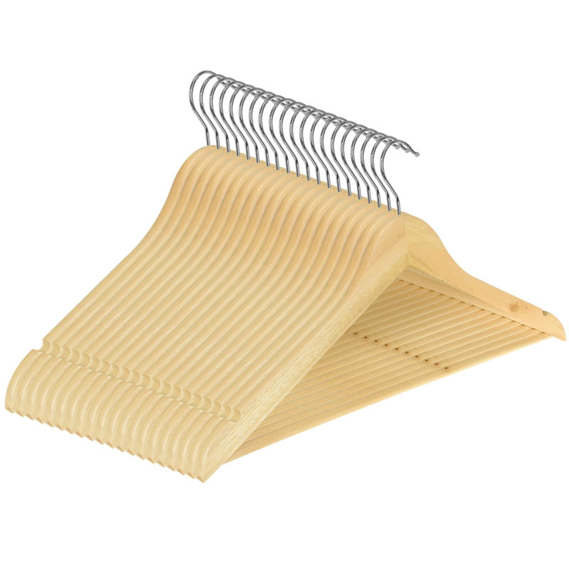 Yerkes Wood Standard Hanger for Dress/Shirt/Sweater, Beige