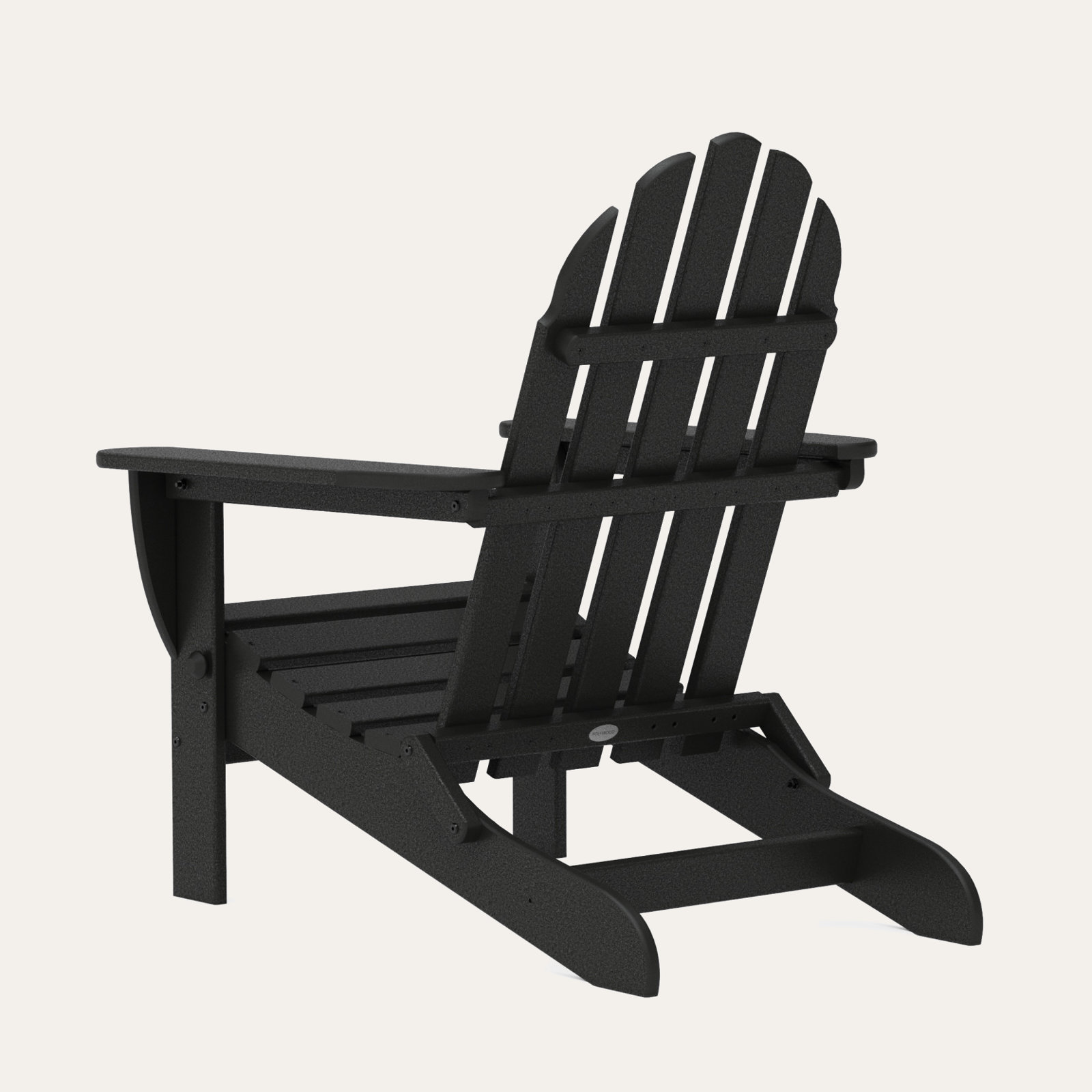 POLYWOOD Classic Adirondack Folding Adirondack Chair, Black