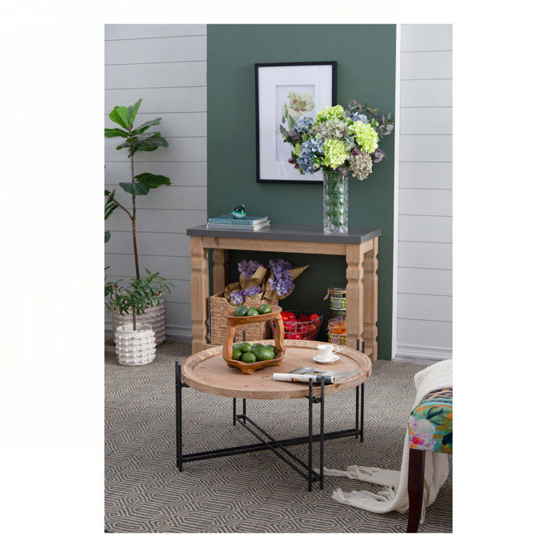 Single Coffee Table, 18.1" H x 31.7" W x 31.7" D	