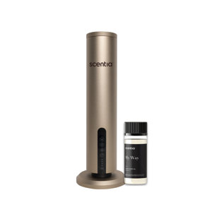 Diffuseur de parfum Max | Diffuseur d'huile Waterless Cold-Air Diffusion I Resort Luxury Collection - doré + huile 50 ml incluse