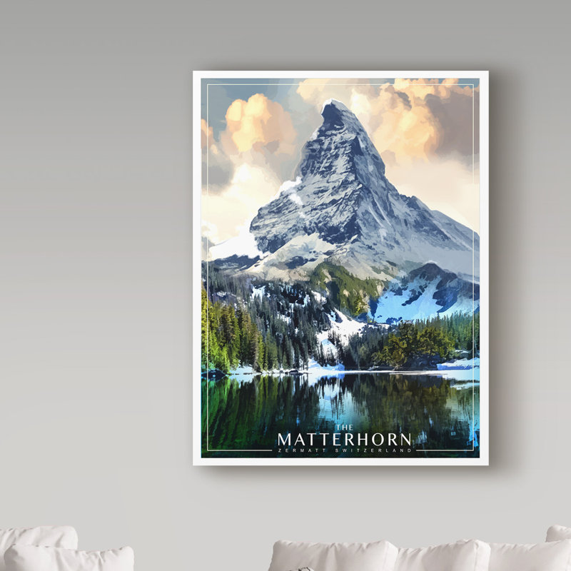 «The Matterhorn» par Croswell, impression sur toile tendue, H 47 po x l 35 po