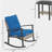 Rattan Rocking Chairs, Coffee Table,Button Tufted Cushions with Patio Furniture Set-479009576