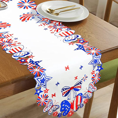 Gullan Oval Independence Day Polyester Table Runner