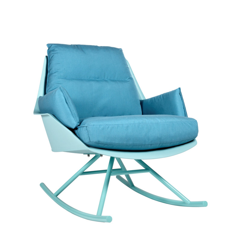 Fauteuil de terrasse avec coussin Anou, Turquoise