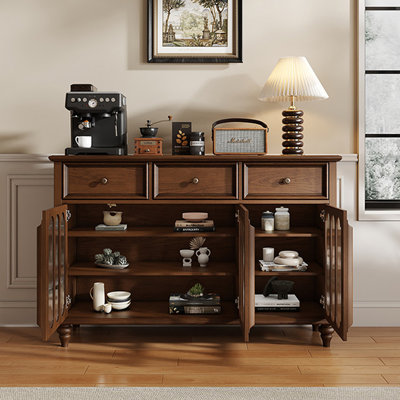 Retro Walnut Solid Wood Sideboard
