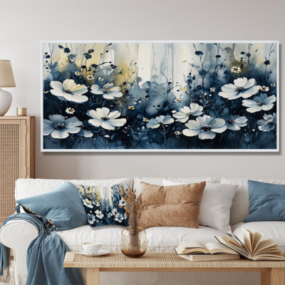 «Jaynes Midnight Violet Flowers In Fields II - Violets», art mural