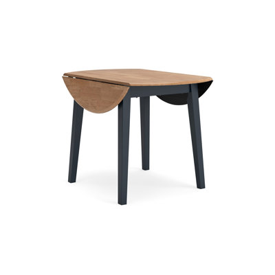 Gasy Dining Table, Extendable 26-42 Inch, Wood, 2 Leaves