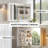 White Particleboard LED Mirror Cabinet With 2 USB
