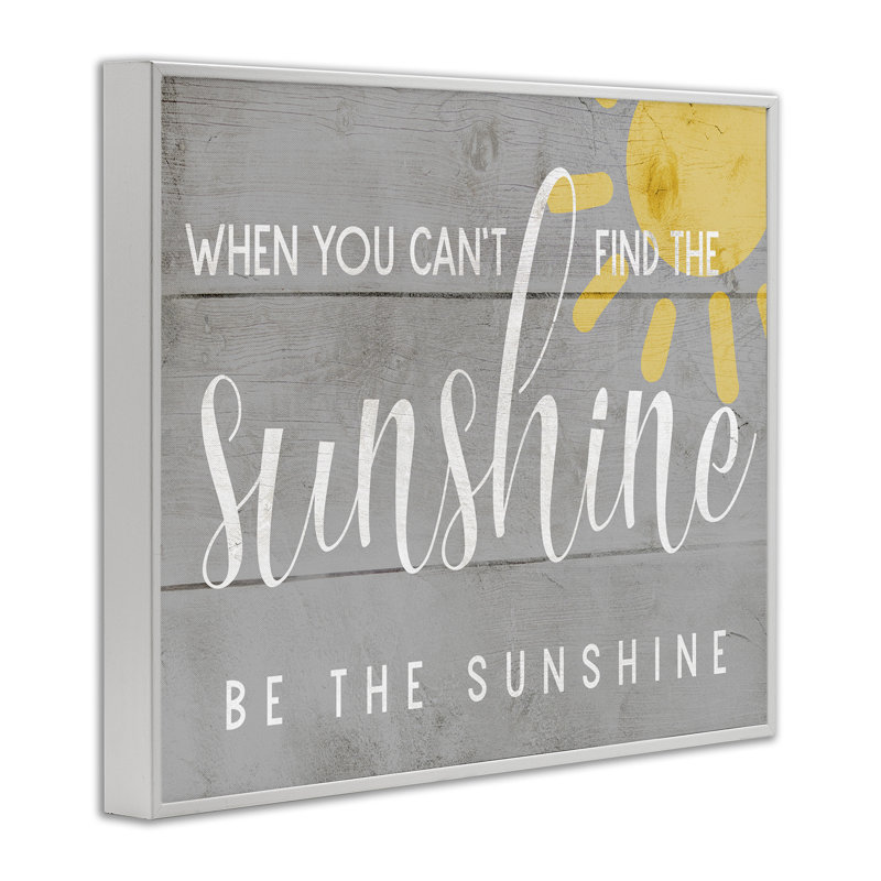 «Be the sunshine» par Daphne Polselli - impression d'art graphique, H 14 po x l 11 po x P 1,5 po, Giclée encadrée noir minuit