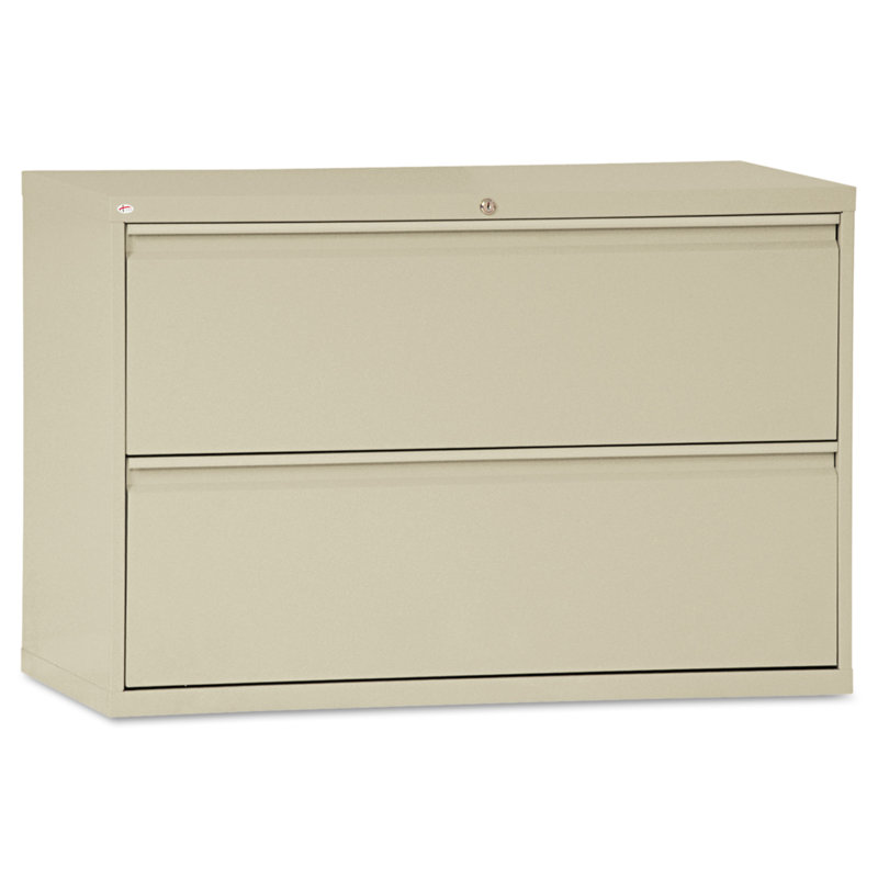 42'' Wide Putty Steel 2-Drawer Lockable File Cabinet