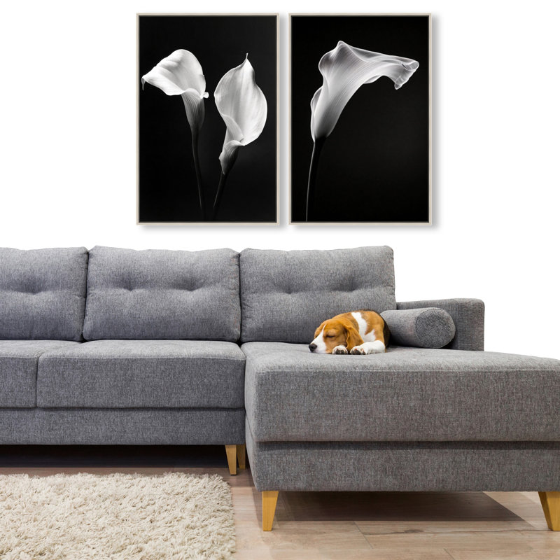 Calla Lily Set Set by Oliver Gal, 25" H x 17" W, Silver Floater Frame