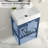 24" x 16.75" Rectangular Console Bathroom Sink Freestanding Metal Support Legs Wall Mount Sink