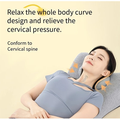 Multi-Functional Ergonomic Bed Pillow - Spinal Posture Support for Sleeping, Reading & Back Comfort in Bed