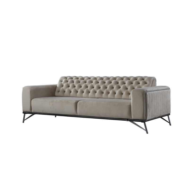 Canapé Rano, Velours beige