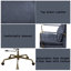 Chaise de bureau en cuir gris