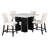 Square Faux Marble Top Dining Table-1909060899-1909060898