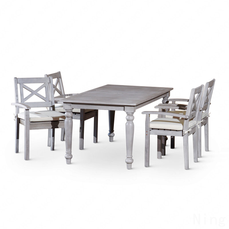 Rectangular 5-Piece Dining Set, Outdoor Patio