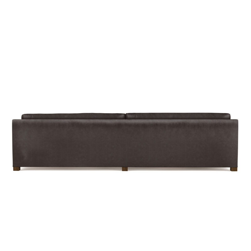 Madison Sofa, 33" H x 120" W x 41" D, Vintage Leather Chocolate, Weathered