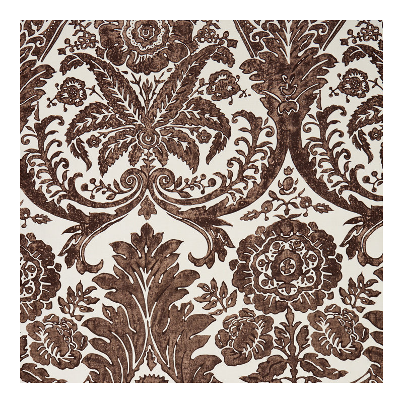 Oriana Damask Wallpaper Roll, Espresso