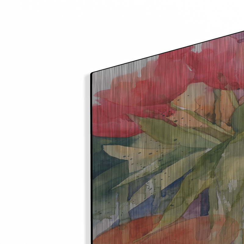 «Table Table Tulips» par Annelein Beukenkamp, art mural en métal, H 36 po x l 24 po