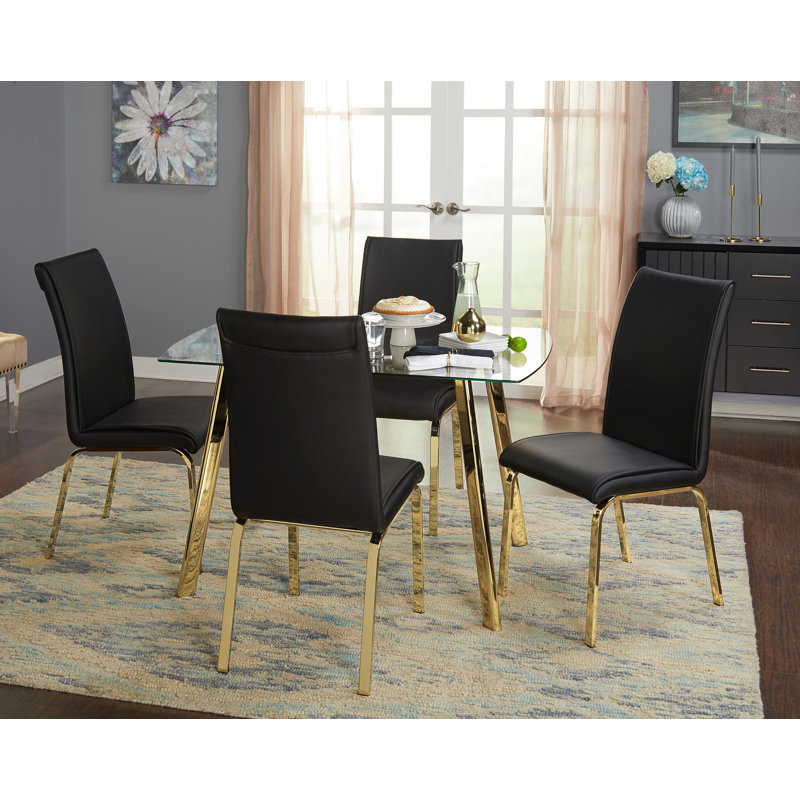 Ensemble repas pour 4 personnes Leia, Noir