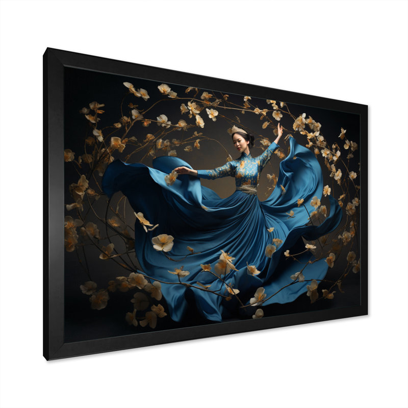Elegant Rhythm Dancers I, H 24 po x l 32 po x P 1 po, Cadre simple noir