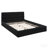 Queen Size Upholstered Platform Bed, Black