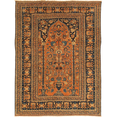 Antique One-of-a-Kind 4'5" X 6' Area Rug