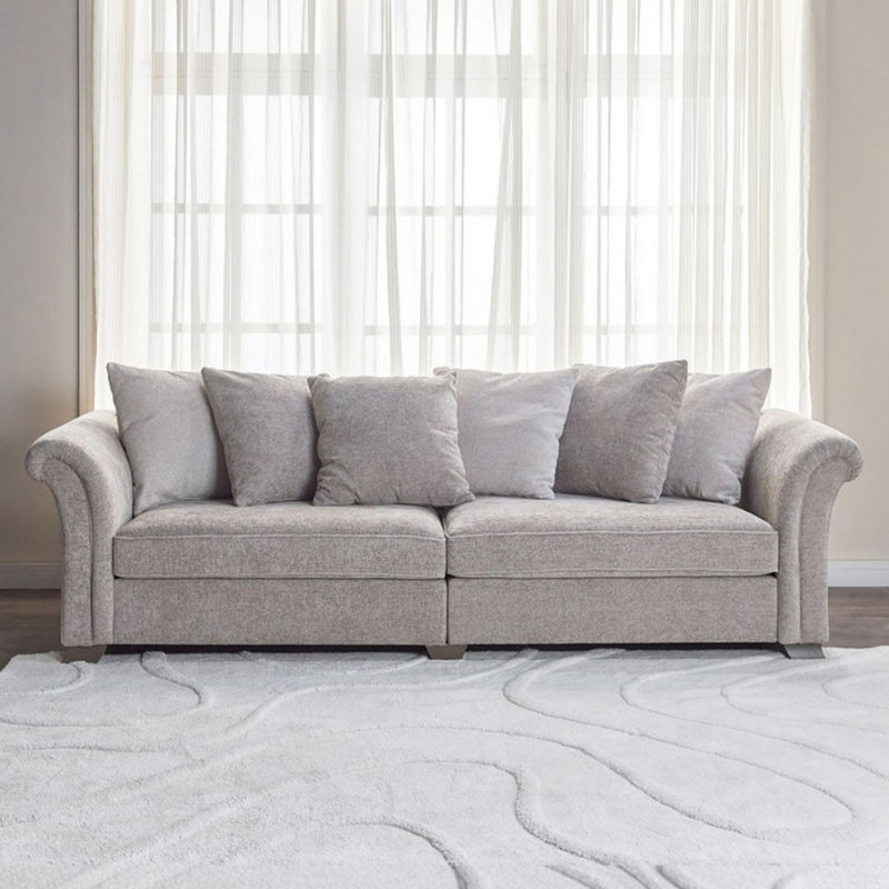 Canapé américain à trois places minimaliste gris