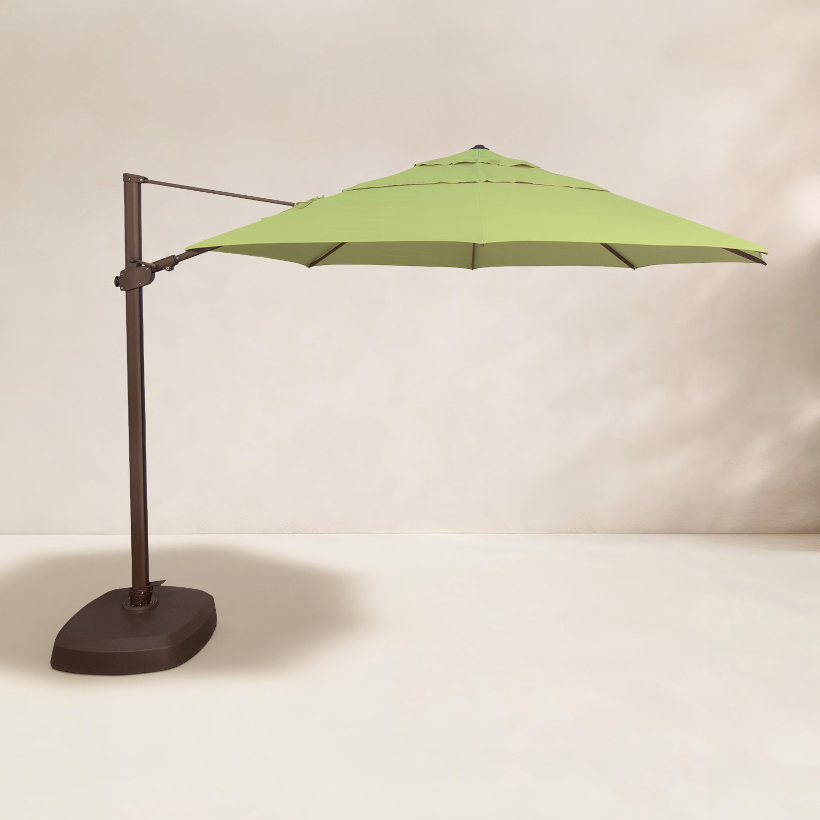 11.5' Sunbrella® Cantilever Umbrella, Bronze, Canvas Ginkgo Sunbrella® Canvas