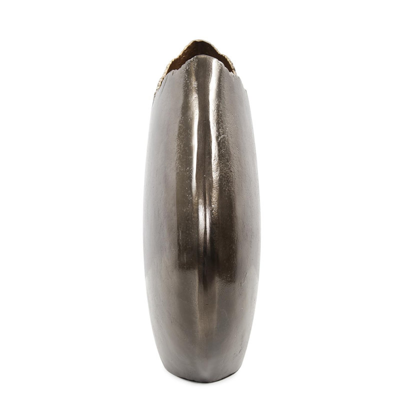 Baniff Jagged Edged Disc Vase- Medium, 13" H x 15.5" W x 5" D