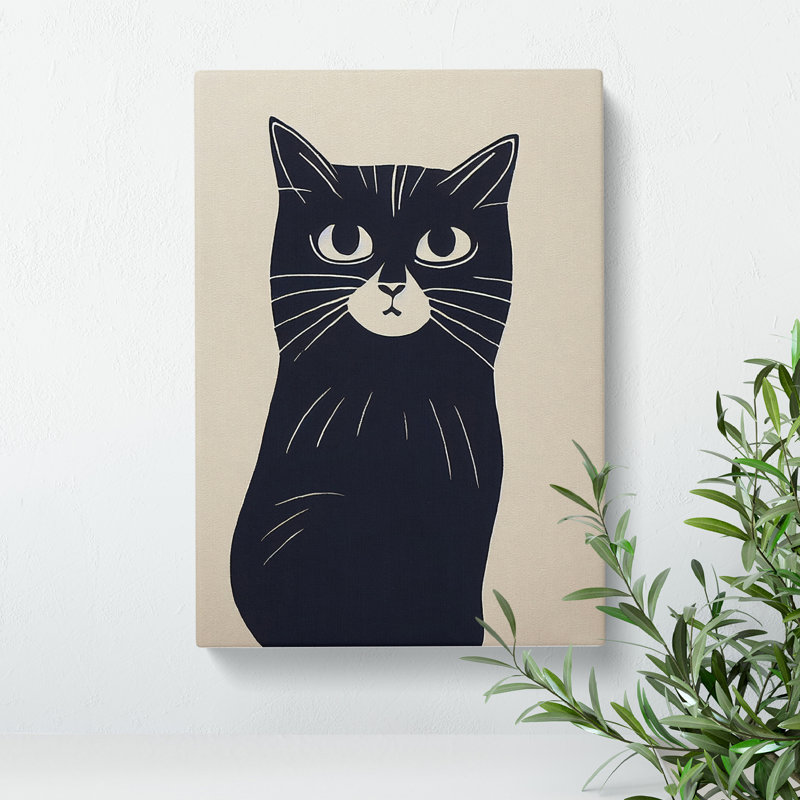 XC1022-615X An Inquisitive Cat - Wrapped Canvas Graphic Art, 76cm H x 50cm W x 3cm D