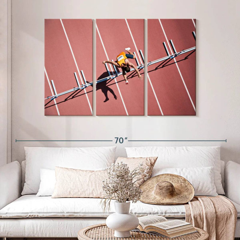 Sireci Jumping On Hurdle, 32" H x 50" W