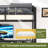Loft Bed with Desk, Metal Twin Loft Bed Frame with Charging Station / LED/ Drawers-1641704411
