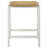 Hollis Brown/White 3-Piece Kitchen Island Counter Height Table with Stools