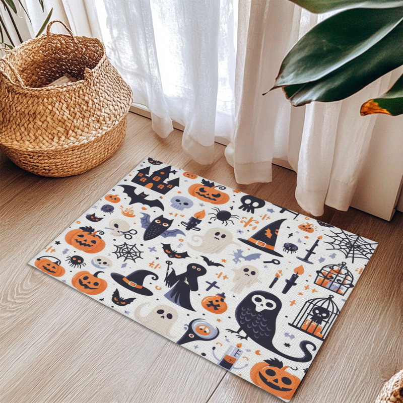 Tapis tressé Night of Haunts, Rectangulaire 3 pi x 5 pi