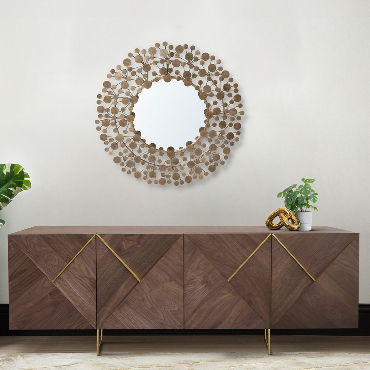 Canora Grey Bablu 209cm Wide 4 Door Wooden Sideboard for Living Room Furniture Storage Side Buffet Cabinet Wayfair