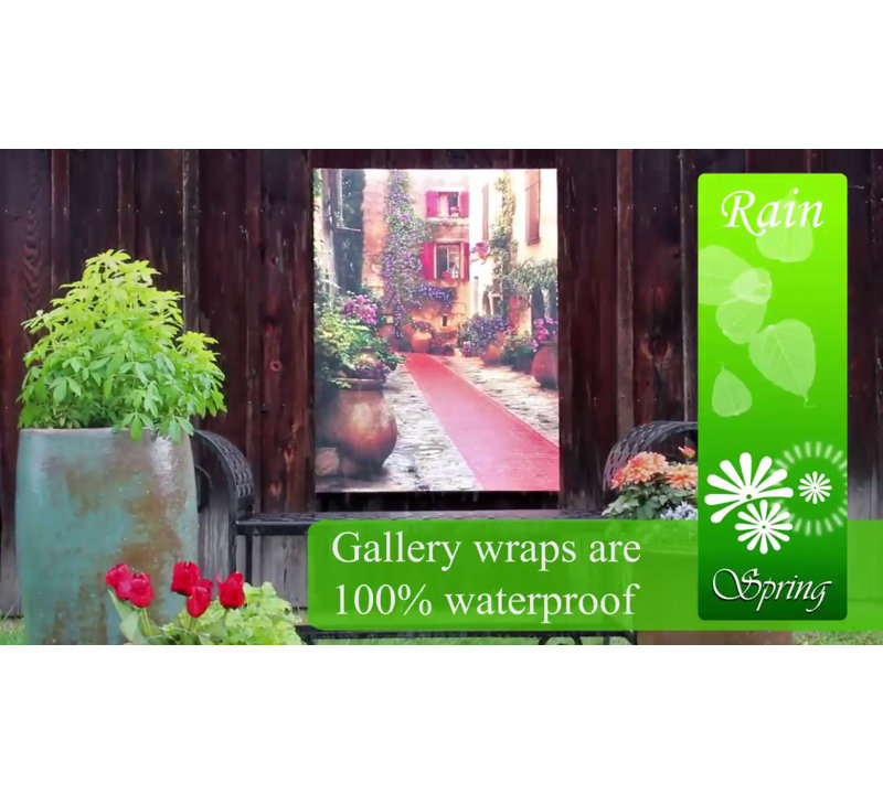 Waters Edge Beach Scene UV-Protected Canvas Art 40"x30"