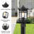 Outdoor Post Lantern–Waterproof Lamp Post Light(Black,14 Inch Height)