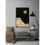 Night Sky Over Desert 1 Piece Floater Frame Painting on Canvas-19740082