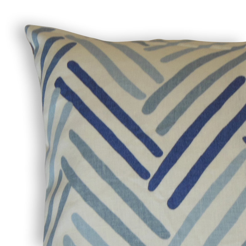 Garnet Square Pillow Cover & Insert, Height(18") x Width(18"), Gray/Black