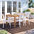 Anautica 6 - Person Teak Patio Dining Set with Rectangular Table