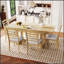 Ensemble de table de salle à manger extensible 7 pièces de style campagnard avec rallonge mobile de 18 pouces et 6 chaises rembourrées pour cuisines et salles à manger rustiques-745991639-745991640