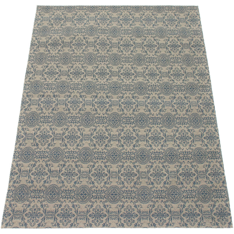 Tapis gris foncé noué à la main Borst