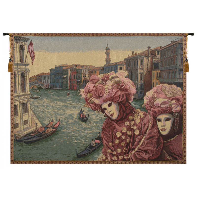 Italian Loom Woven Cotton Blend Wall Hanging, 25" H x 34" W