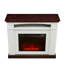 Foyer électrique avec tablette de manteau de cheminée, chauffe-foyer autoportant avec flamme à DEL, foyer encastrable de 23 pouces pour chambre à coucher et salon